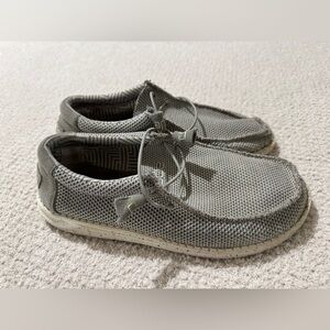 Hey Dude Wally Sox Ash Gray Slip-On Shoes US 8